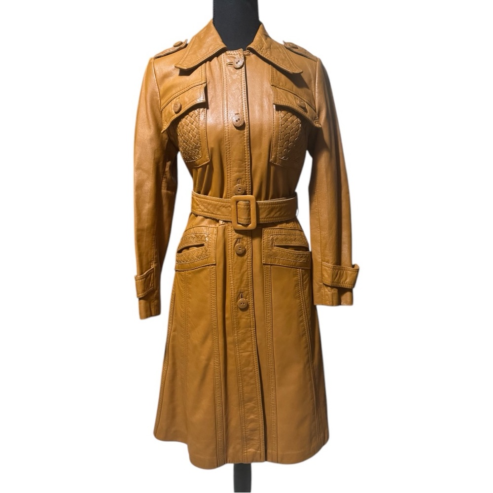 1970’s genuine leather trench coat